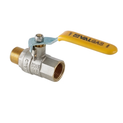 Кран газовый 1/2" В/Н рычаг жел Кран газовый 1/2" В/Н рычаг жел