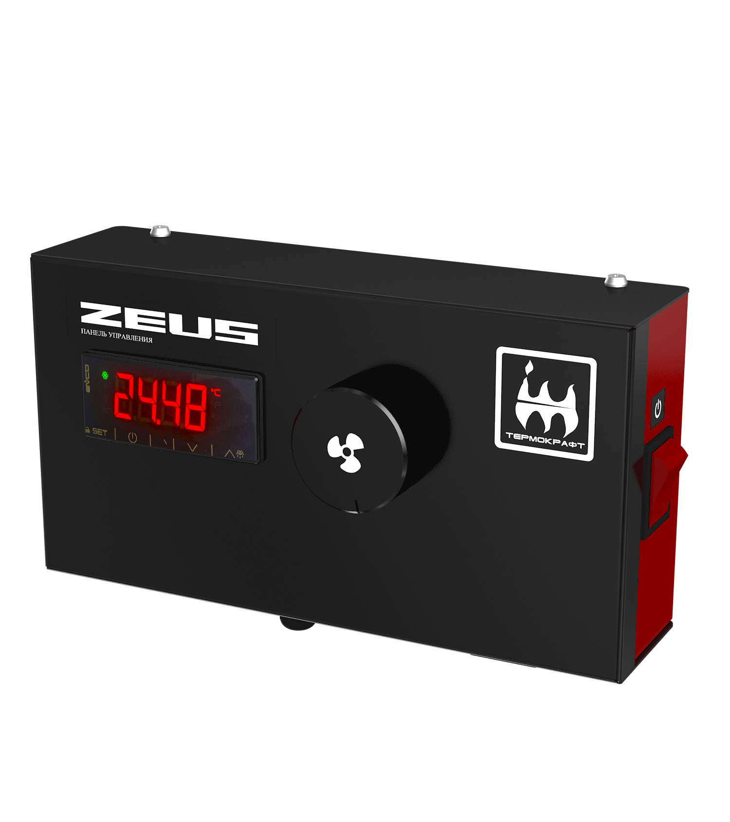 Котел твердотопливный ZEUS 60 кВт стальной с дымососом Термокрафт KOZ60D