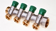 Коллектор регулирующий 45 1" 4х3/4" ЕК TIM MR135NE-1-4