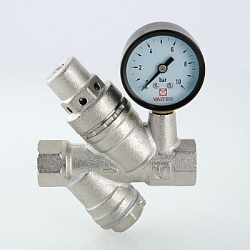 Редуктор давления 1/2" поршневой (2-5 бар) с фильтром и манометром Valtec VT.082.N.04