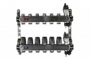 Коллектор. блок из нерж. стали без расходомер., без кранов 1", 6 x 3/4", TIM KBS5006
