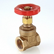 Клиновая задвижка 3/4" В/В вентиль красный латунь VALTEC VT.012.G.05
