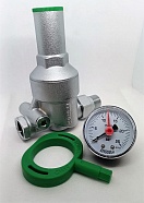 Редуктор давления 3/4" мембранный (1-6 бар) с амер. и манометром ZESSLER TIM ZSr.701.0105N