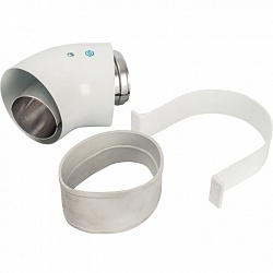 Коаксиальный отвод 45° D 60/100 STOUT (SCA-6010-000045)