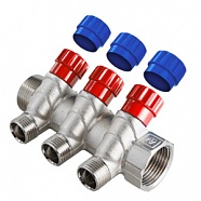 Коллектор регулирующий 45 1" 4х1/2" Valtec VTc.560.N.0604