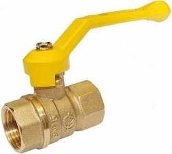 Кран газовый 11б27п 1" В/В рычаг жел (Галлоп)