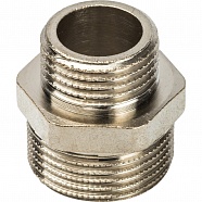 Ниппель переходной 1/2" x 3/8" Н/Н никель STOUT SFT-0004-001238