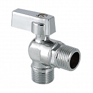 Кран шаровой угловой 1/2" х 3/4" Н/Н рычаг никель VALTEC VT.392.N.05