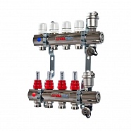 Коллекторный блок 1", 4 x 3/4" евроконус VTc.594.EMNX.0604