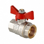 Кран шаровой 1" В/В бабочка крас никель BASE VALTEC VT.217.N.06