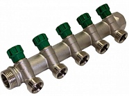 Коллектор регулирующий 45 1" 5х3/4" ЕК TIM MR135NE-1-5